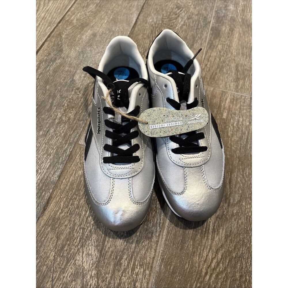 Reebok Fiori Sneakers Black/Silver Women’s Size 7.5